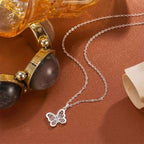 Fortune Jewel 999 Sterling Silver Butterfly Protection Necklace Pendant