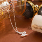 Fortune Jewel 999 Sterling Silver Butterfly Protection Necklace Pendant