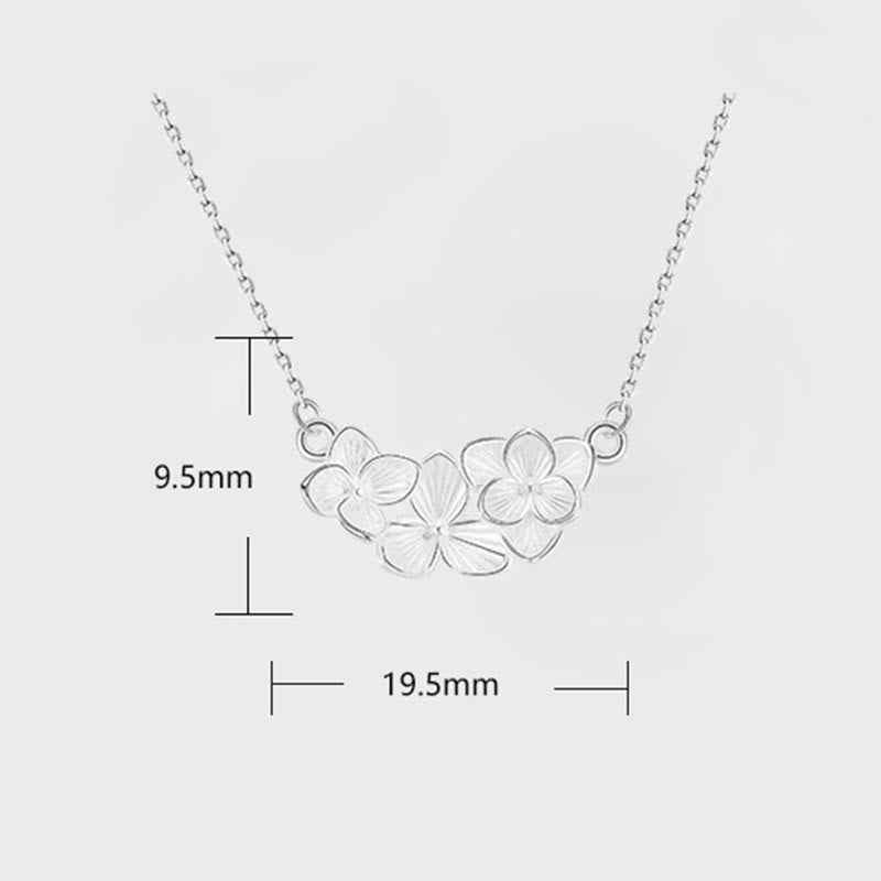 Fortune Jewel 999 Sterling Silver Flower Blessing Necklace Pendant