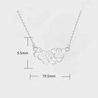 Fortune Jewel 999 Sterling Silver Flower Blessing Necklace Pendant