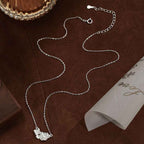 Fortune Jewel 999 Sterling Silver Flower Blessing Necklace Pendant