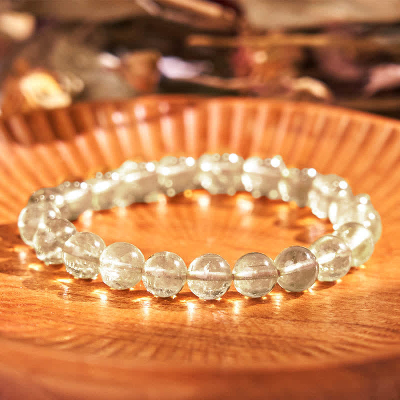 Fortune Jewel Natural Golden Rutilated Quartz Auspiciousness Protection Bracelet