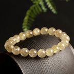 Fortune Jewel Natural Golden Rutilated Quartz Auspiciousness Protection Bracelet