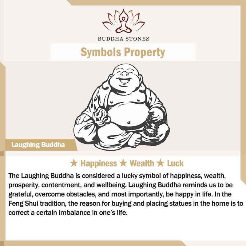 Fortune Jewel Fu Character Laughing Buddha Chalcedony Copper Fortune Necklace Pendant