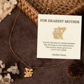 Fortune Jewel "FOR DEAREST MOTHER" Koala Titanium Steel Calm Necklace Pendants Includes Gift Message Card