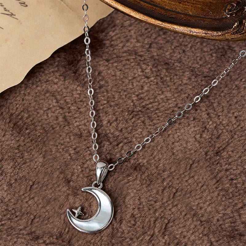 Fortune Jewel "FOR DEAREST MOTHER" Moon Star 925 Sterling Silver Calm Necklace Pendants Includes Gift Message Card