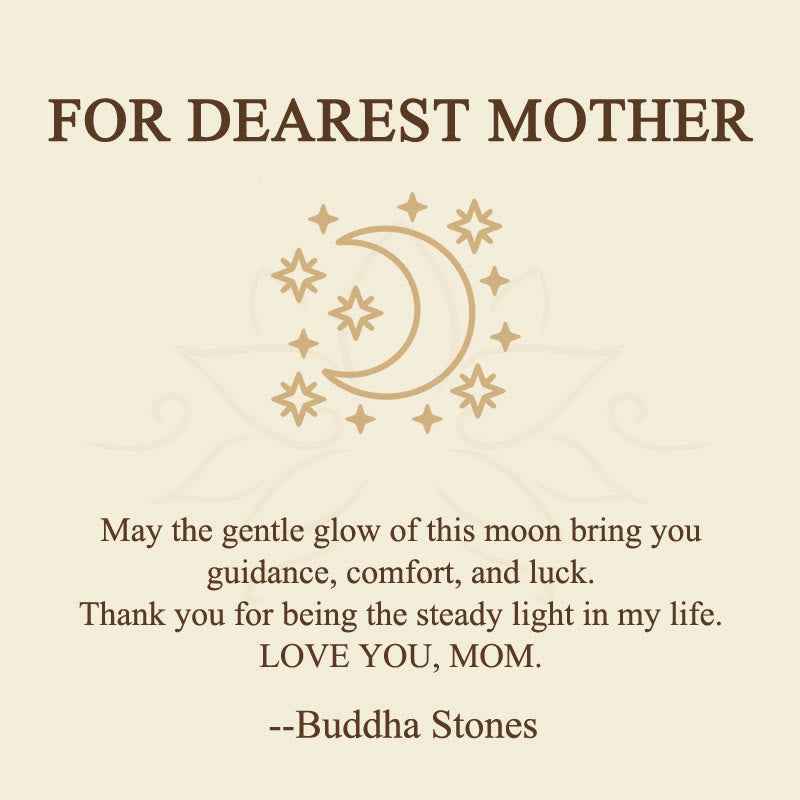 Fortune Jewel "FOR DEAREST MOTHER" Moon Star 925 Sterling Silver Calm Necklace Pendants Includes Gift Message Card