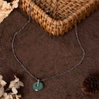 Fortune Jewel "FOR DEAREST MOTHER" Peace Buckle Jade 925 Sterling Silver Luck Necklace Pendants Includes Gift Message Card