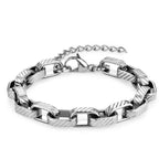 Fortune Jewel Chain Chunky Braided Strengthen Cuban Bracelet