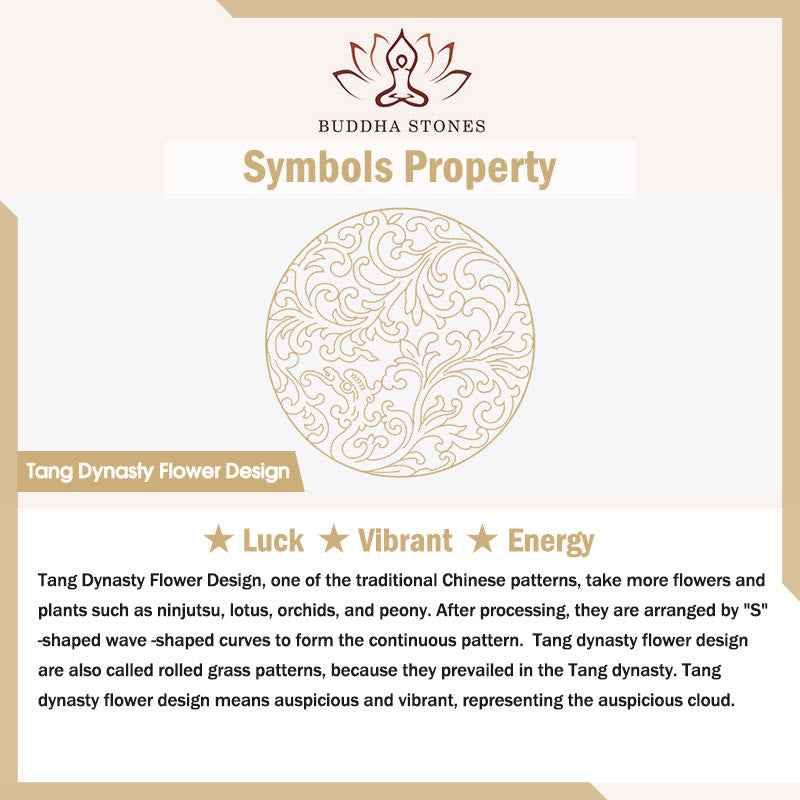 Fortune Jewel Chain Copper Tang Dynasty Flower Design Braided Luck Cuban Bracelet