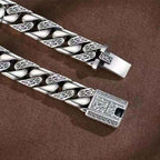 Fortune Jewel Chain Copper Tang Dynasty Flower Design Braided Luck Cuban Bracelet