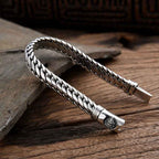 Fortune Jewel Wide Chain Copper Braided Luck Cuban Bracelet