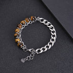Fortune Jewel Tiger Eye Picasso Jasper Frosted Stone Strength Bracelet
