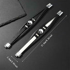 Fortune Jewel Black White YIN YANG Multilayered Leather Balance Bracelet