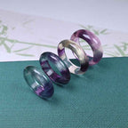 Fortune Jewel Natural Fluorite Protection Ring