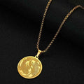 Fortune Jewel Stainless Steel Double Koi Fish Success Necklace Pendant