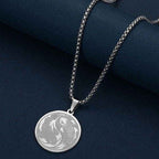 Fortune Jewel Stainless Steel Double Koi Fish Success Necklace Pendant