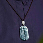 Fortune Jewel Natural Jade Carving Double Koi Fish Rope Prosperity Necklace Pendant