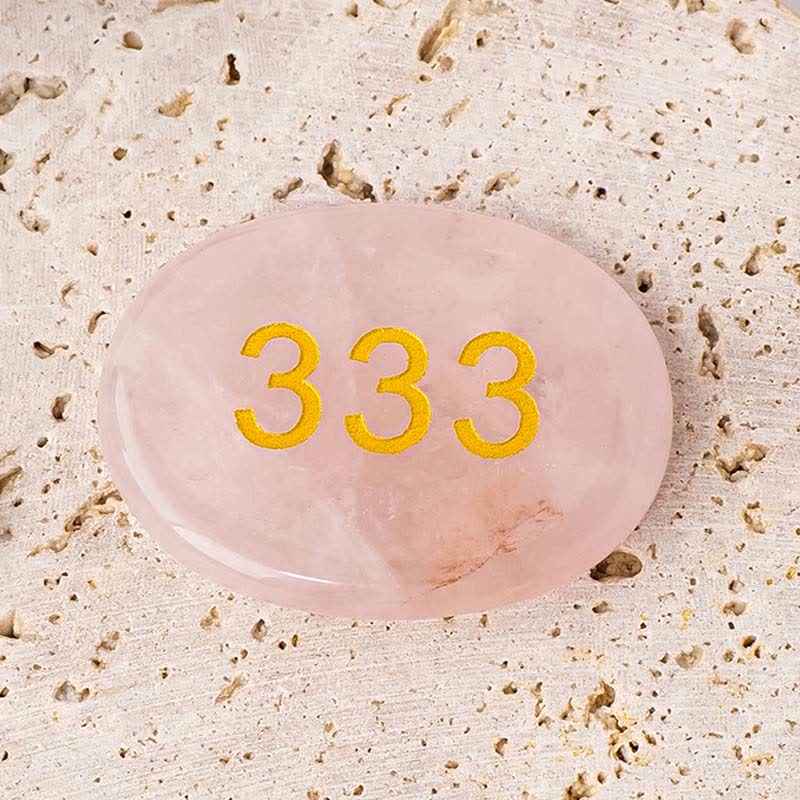 Fortune Jewel Angel Numbers White Crystal Red Jasper Pink Crystal Green Aventurine Meditation Palm Stone