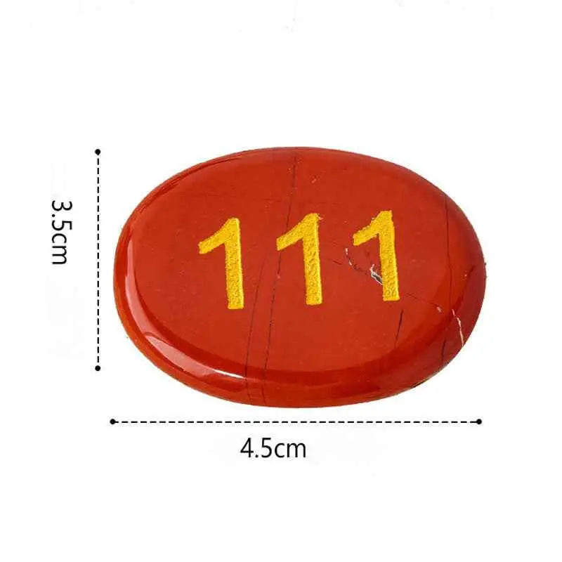 Fortune Jewel Angel Numbers White Crystal Red Jasper Pink Crystal Green Aventurine Meditation Palm Stone
