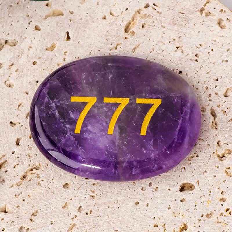 Fortune Jewel Angel Numbers White Crystal Red Jasper Pink Crystal Green Aventurine Meditation Palm Stone