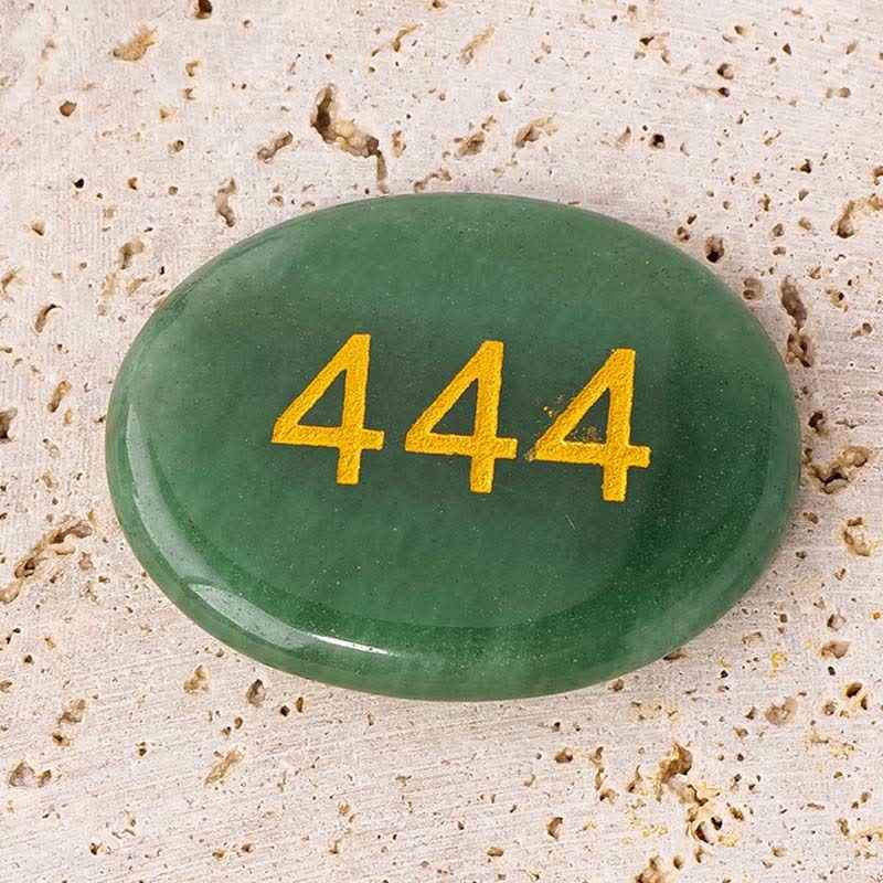 Fortune Jewel Angel Numbers White Crystal Red Jasper Pink Crystal Green Aventurine Meditation Palm Stone