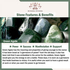 Fortune Jewel Natural Green Agate Yellow Agate Lotus Charm Success Beaded Bracelet