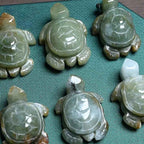 Fortune Jewel Green Jade Turtle Prosperity Necklace Pendant