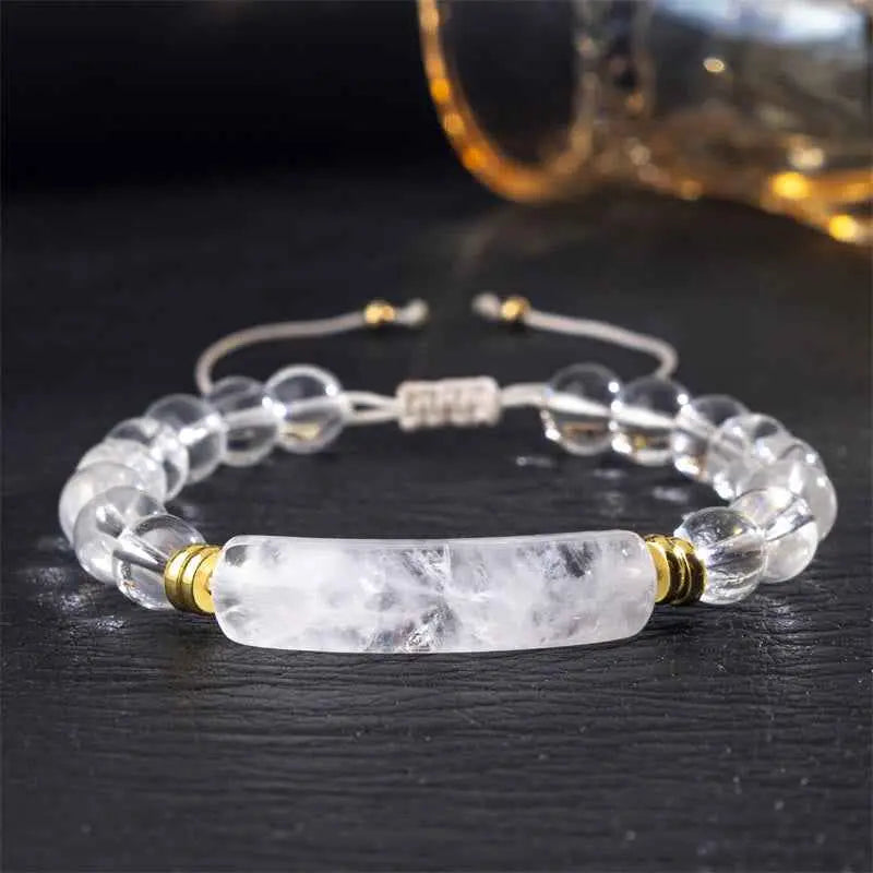 Fortune Jewel Amethyst Green Aventurine Tiger Eye Strawberry Quartz Positive Transformation Bracelet