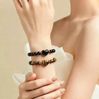 Fortune Jewel Natural Amethyst Green Aventurine Tiger Eye Strawberry Quartz Love Heart Spiritual Bracelet