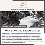 Fortune Jewel Authentic Shungite Stone Yin Yang Bagua Protection Necklace Pendant - Fortune Jewel