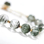 Fortune Jewel Green Phantom Crystal Confidence Charm Bracelet