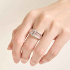 Buddha Stones Chalcedony Gourd Flower Harmony Ring