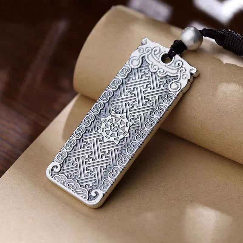 Fortune Jewel Copper Namo Amitabha Om Mani Padme Hum Rope Wisdom Necklace Pendant