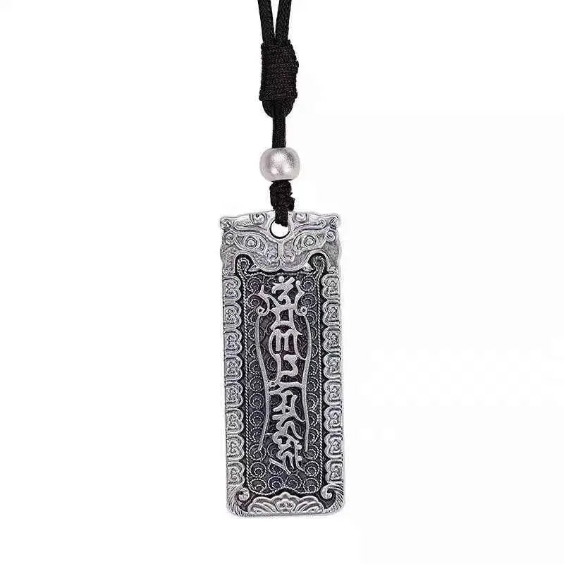 Fortune Jewel Copper Namo Amitabha Om Mani Padme Hum Rope Wisdom Necklace Pendant