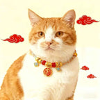 Fortune Jewel Colorful String Bead Plaited Fu Character Protection Adjustable Cats Dogs Pet Collar