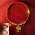 Fortune Jewel Red String Bead Fu Character Luck Adjustable Cats Dogs Pet Collar