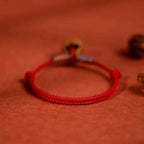 Fortune Jewel Plaited Peach Pit Red String Strength Adjustable Cats Dogs Pet Collar