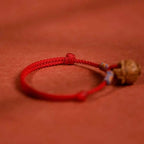 Fortune Jewel Plaited Peach Pit Red String Strength Adjustable Cats Dogs Pet Collar