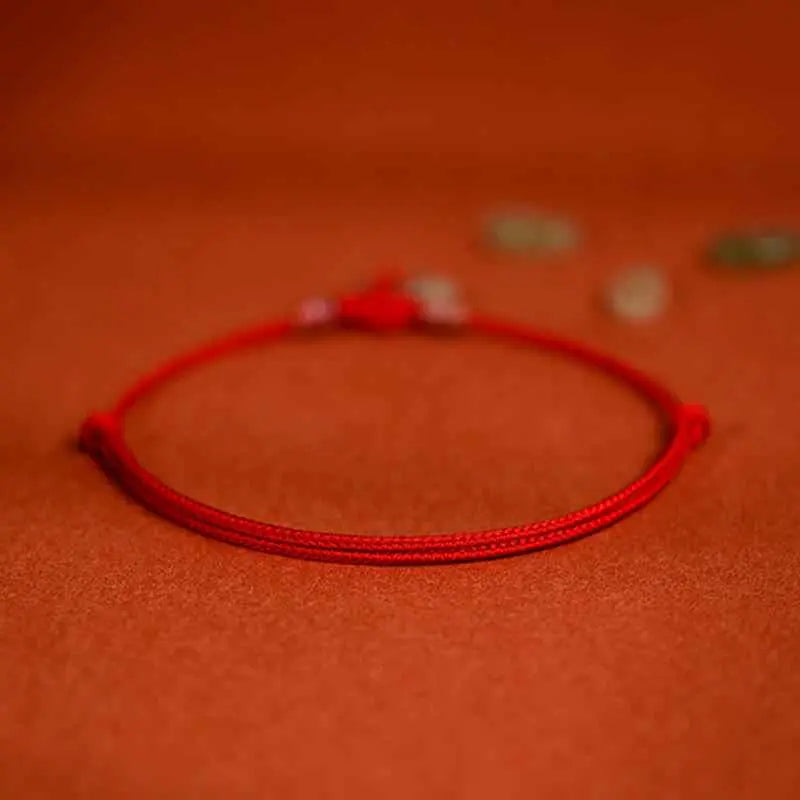 Fortune Jewel Red String Plaited Jade Protection Adjustable Cats Dogs Pet Collar