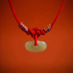 Fortune Jewel Red String Plaited Jade Protection Adjustable Cats Dogs Pet Collar
