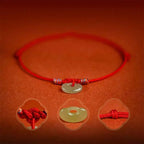 Fortune Jewel Red String Plaited Jade Protection Adjustable Cats Dogs Pet Collar