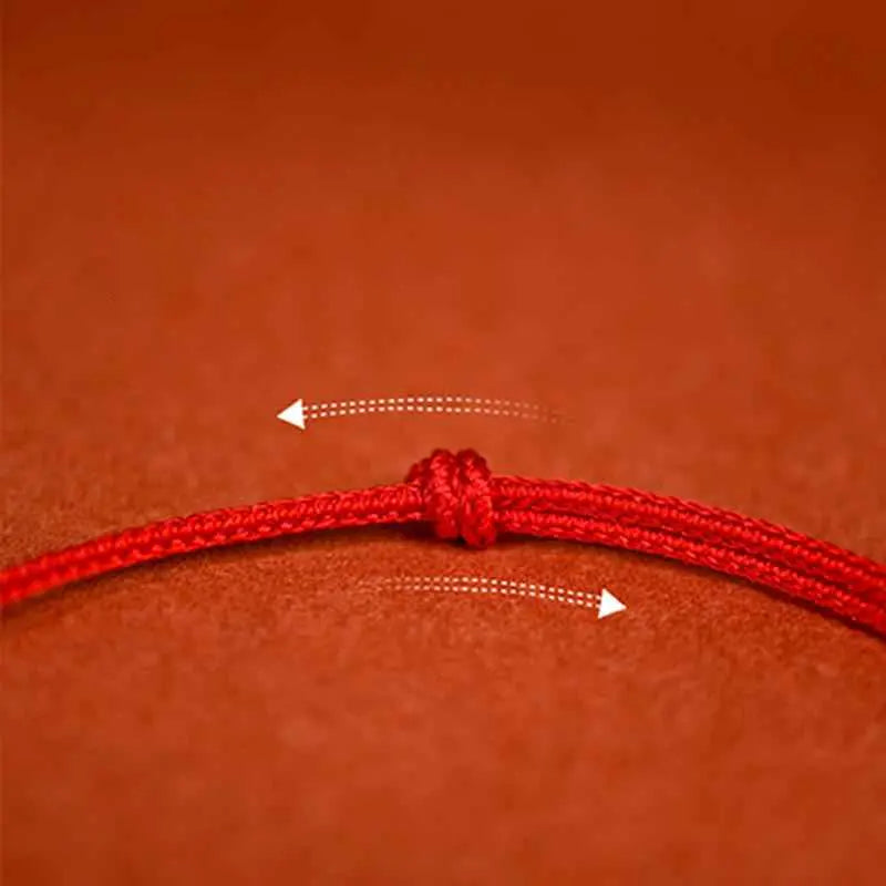 Fortune Jewel Red String Plaited Jade Protection Adjustable Cats Dogs Pet Collar