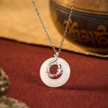 Fortune Jewel Koi Fish Peace Buckle Auspicious Necklace Pendant
