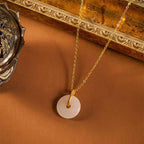 Fortune Jewel Bamboo Peace Buckle Auspicious Necklace Pendant