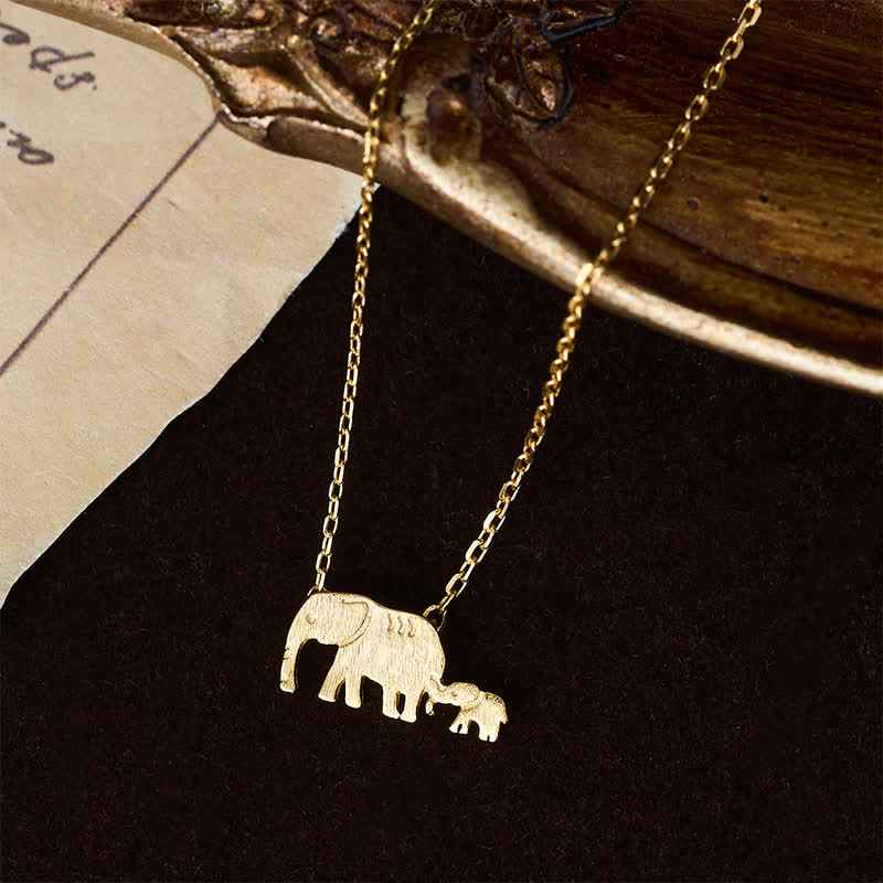 Fortune Jewel "FOR DEAREST MOTHER" Elephant 925 Sterling Silver Necklace Pendants Includes Gift Message Card