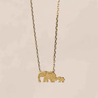 Fortune Jewel "FOR DEAREST MOTHER" Elephant 925 Sterling Silver Necklace Pendants Includes Gift Message Card