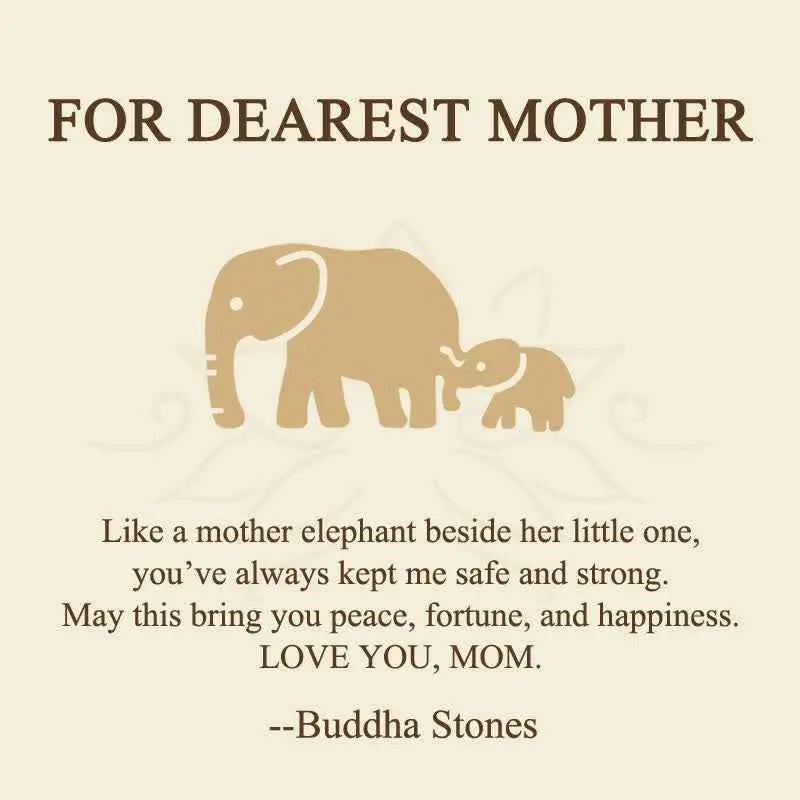 Fortune Jewel "FOR DEAREST MOTHER" Elephant 925 Sterling Silver Necklace Pendants Includes Gift Message Card