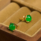 Fortune Jewel Jade 925 Sterling Silver Abundance Earrings