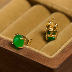 Fortune Jewel Jade 925 Sterling Silver Abundance Earrings
